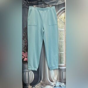 On 34th Size:L Women Sweatpants Pockets 55% Cotton Green Mist Super Cute!